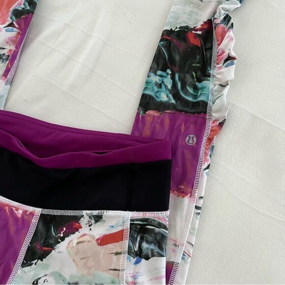 NWOT Lululemon Speed Tight III Luxtreme Pigment Wave Print Leggings, Size 2 - Picture 4 of 11